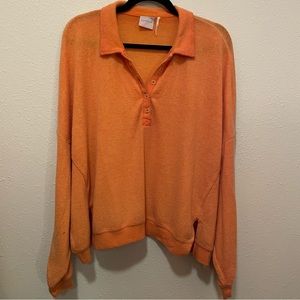 OUT FROM UNDER by UO half-buttoned up pullover sweatshirt. Size L.